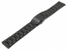Meyhofer EASY-CLICK watch strap Cloudland 20mm black stainless steel partly polished with clasp