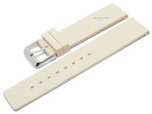 Meyhofer EASY-CLICK watch strap Coburg 20mm beige silicone smooth matt (width of buckle 20 mm)