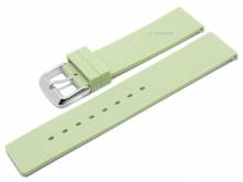 Meyhofer EASY-CLICK watch strap Coburg 18mm light green silicone smooth matt (width of buckle 18 mm)