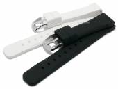 EASY-CHANGE watch strap set 2pcs SPORTS DUO 22mm silicone black/white variable for sports fans by MEYHOFER EASY-CLICK