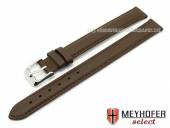 Watch band Antwerpen XL super long 14mm dark brown smooth by MEYHOFER (width of buckle 14 mm)