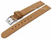 Watch strap 14mm light brown leather antique look special lug ends for screwed casings (width of buckle 14 mm)