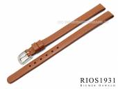 Watch strap Diplomat Clip XL 06mm fixed bars l.brown smooth g. leather RIOS (width of buckle 06 mm)