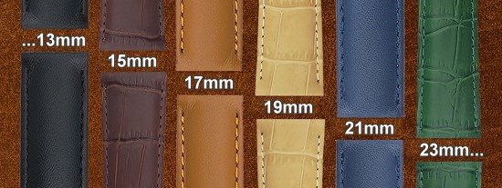 Uhrenarmbänder in ungeraden Zwischengrößen
