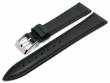 Uhrenarmband (PlLb003) 16mm schwarz Leder glatt abgenäht (Schließenanstoß 14 mm)