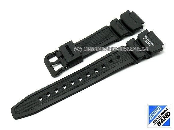 CASIO- replacement strap black synthetic (10300664) special lug ends for AQW -100-1A