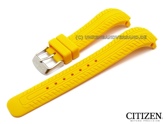 Replacement watch strap CITIZEN 22mm yellow rubber for BM6530-12E