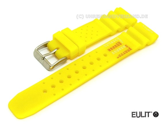 Watch band 20mm yellow diver band by Eulit