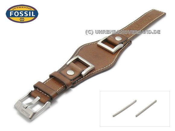 Replacement watch strap FOSSIL JR1157 24mm brown with ...