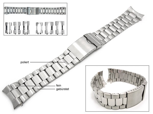 26mm stainless steel watch band