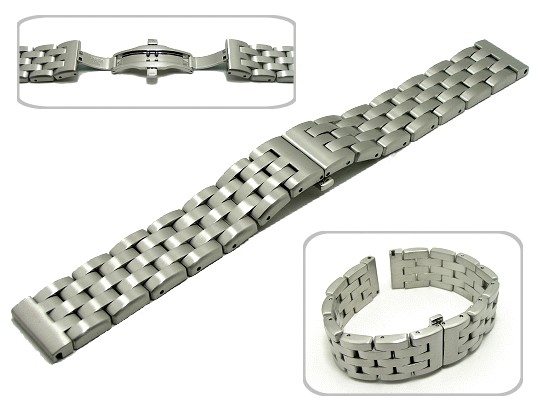 18mm solid stainless steel watch bracelet