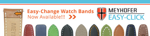 Meyhofer EASY-CLICK easily exchangeable watch straps