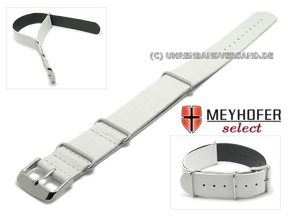 white leather watch strap