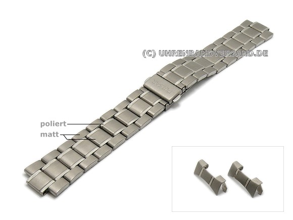 Replacement watch strap PULSAR PXH889 20mm titanium curved ends