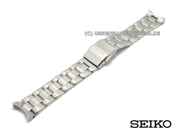 Replacement watch strap SEIKO 20mm stainless steel partly solid curved ends  SARB007, SARB009 etc.