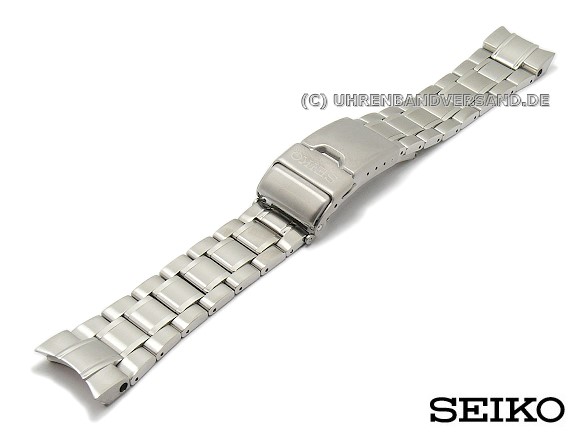 Replacement Watch Strap Seiko 21mm Stainless Steel Partly Solid With Replacement Watch Strap Seiko 21mm Stainless Steel Partly Solid With Diver Extension Ska509