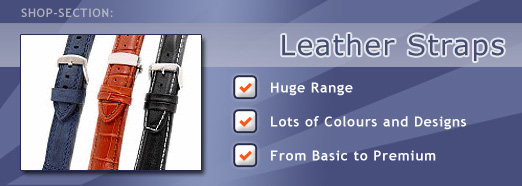 Watch straps made of leather