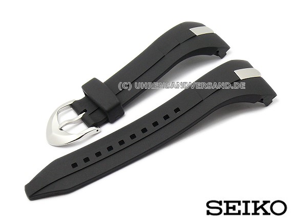 Printable version: Replacement watch strap SEIKO 28mm black rubber curved  lug ends for SNL049, SNL051, SNAC21 etc.