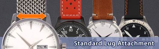 Information about standard lug attachments and lug ends for watch straps