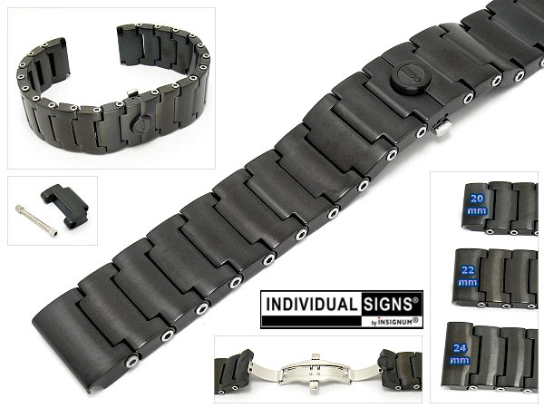black stainless steel watch bracelet