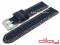 Watch strap 24mm dark blue textile/leather...