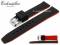 Watch strap 20mm black silicone racing...