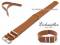Watch strap 18mm light brown leather...