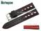 Watch strap Racing 22mm black leather...