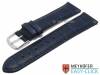 Watch strap Meyhofer EASY-CLICK XS Biscayne 16mm dark blue leather alligator grain stitched (width of buckle 14 mm)
