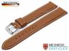 Meyhofer EASY-CLICK watch strap XL \Mosel\ 20mm light brown leather grained light stitching (width of buckle 18 mm)