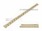 Watch strap 08mm stainless steel golden...