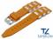 Watch strap 24mm orange/silver silicone...